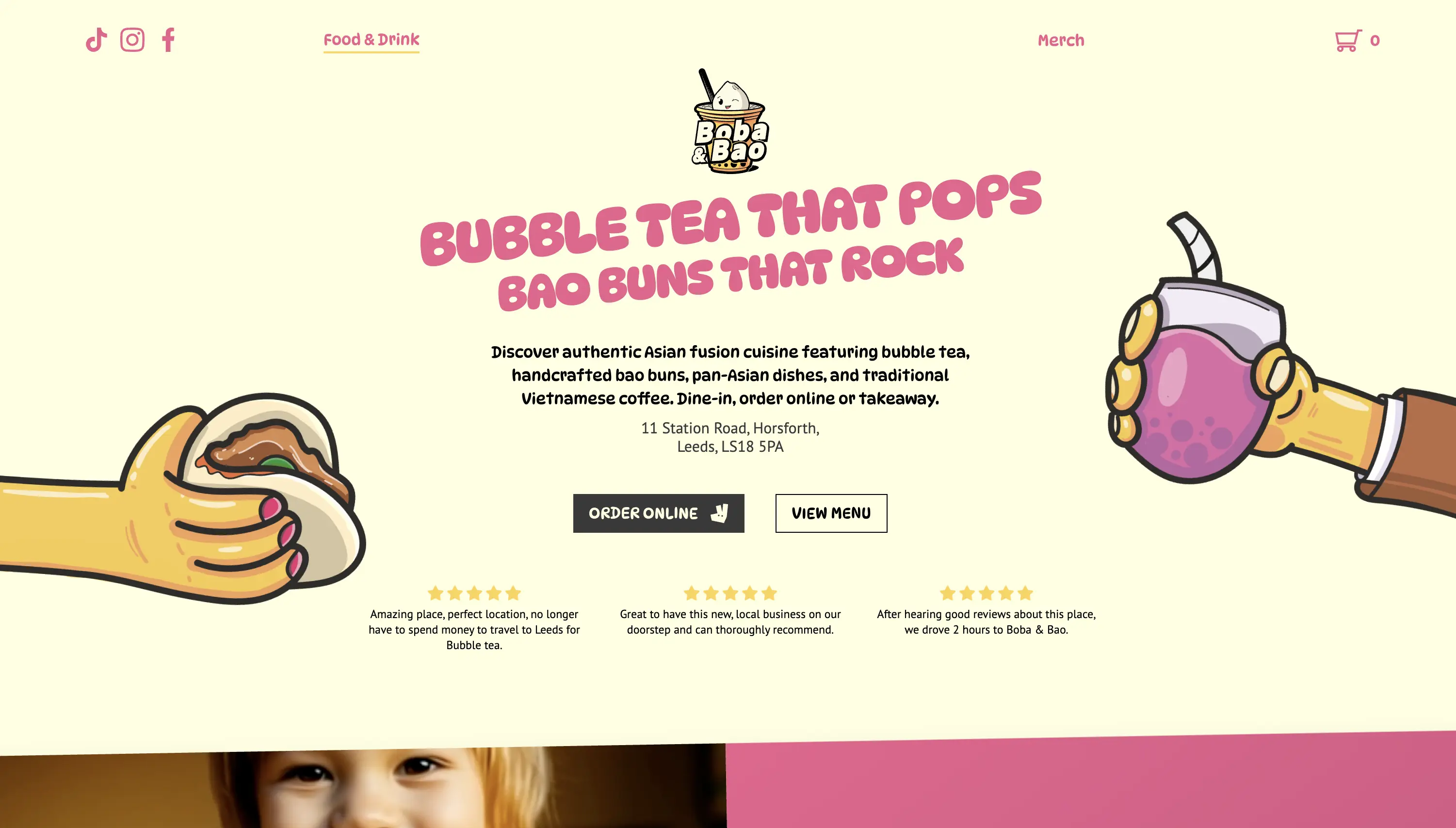 Boba & Bao website